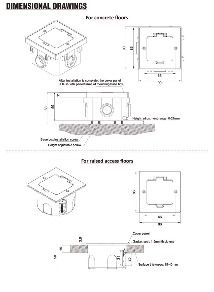 SOP-1 Flip-Up Mini Floor Socket manufacture